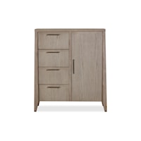 4-Drawer Gentlemen's Chest with Concealed Storage in Ginger Finish