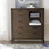 Modus International Boracay 5-Drawer, 1-Door Walnut Sweater Chest