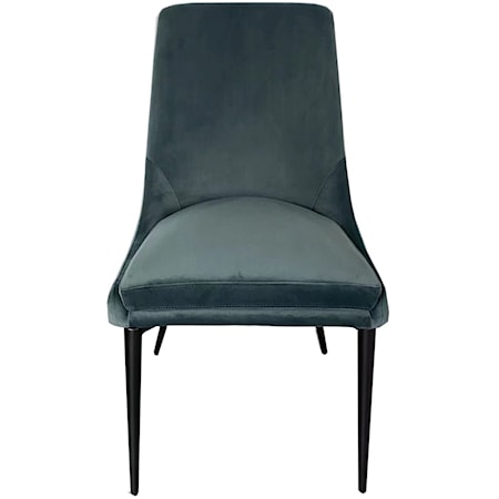 Upholstered Metal Leg Dining Chair