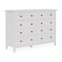 Transitional 8-Drawer Dresser