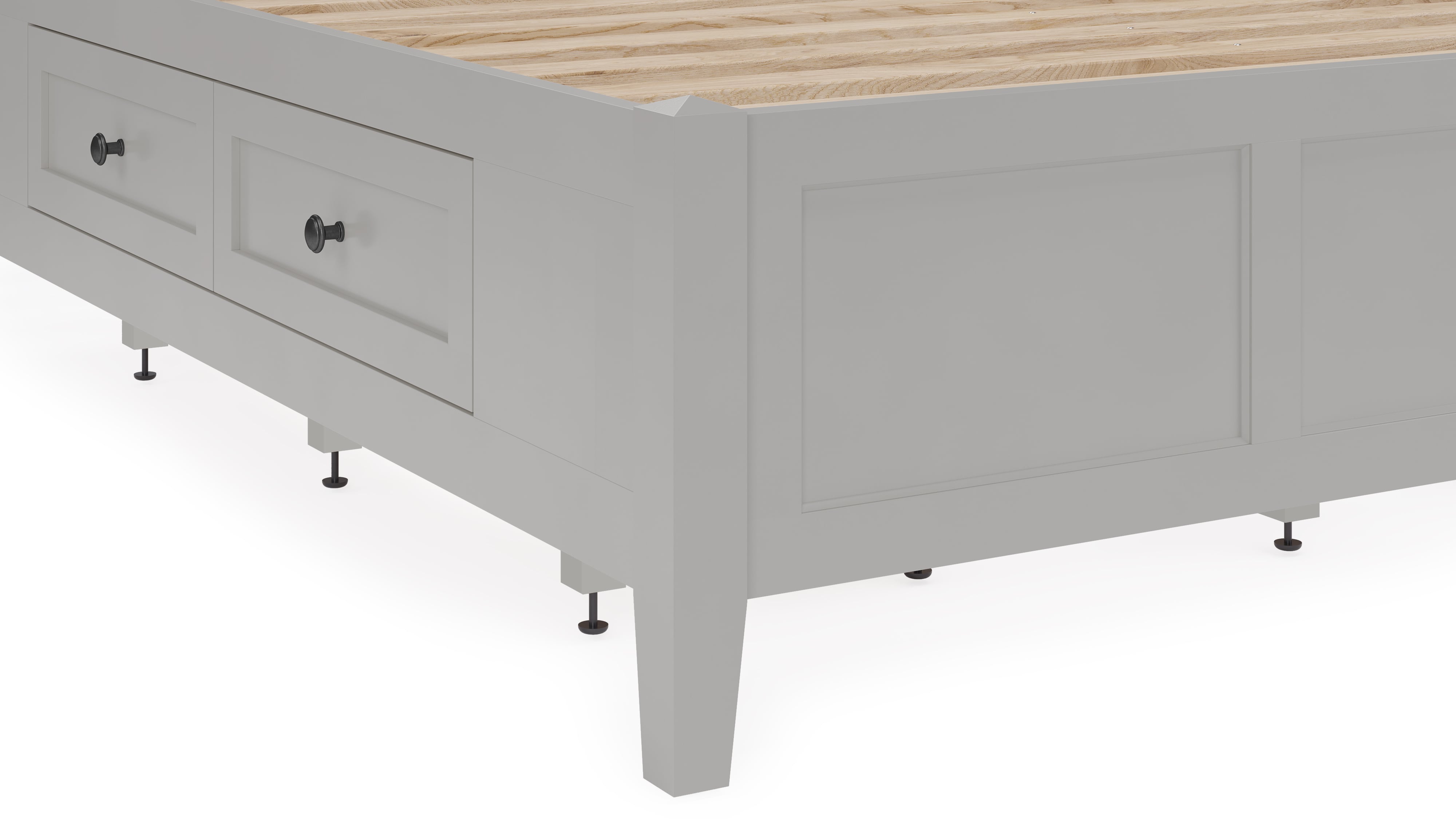 Modus Furniture Grace Elephant Grey Panel Queen Bed