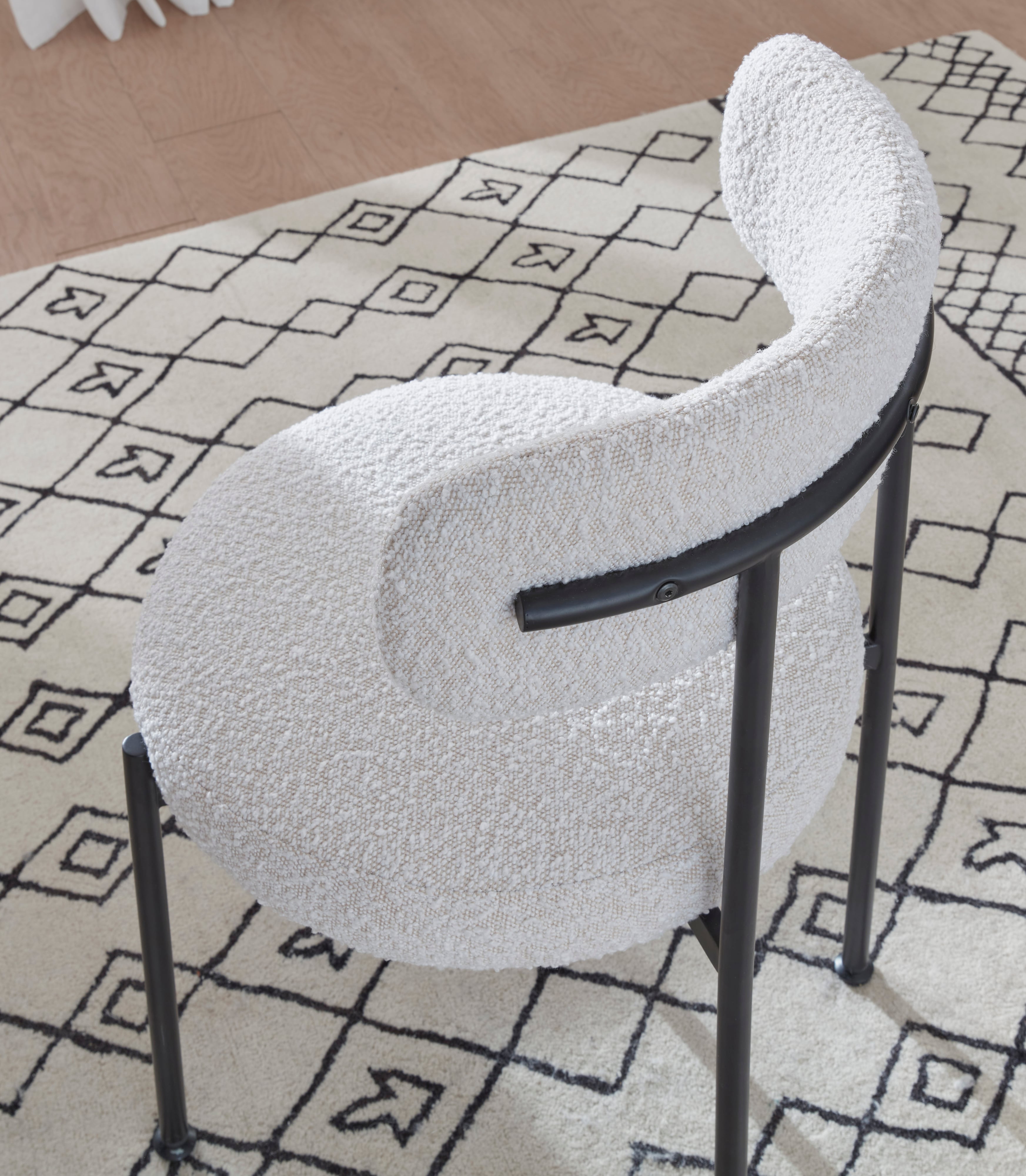 Modus Furniture Aere Upholstered Dining Chair - Ivory/Blk