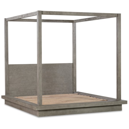Queen Wood Canopy Bed