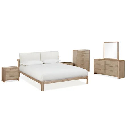 6-Piece Upholstered Queen Bedroom Set