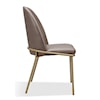 Modus International Doheny Leather Upholstered Metal Leg Dining Chair