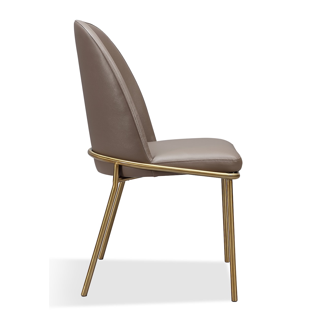 Modus International Doheny Leather Upholstered Metal Leg Dining Chair