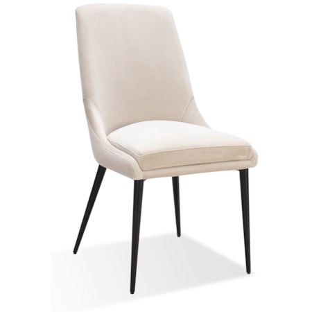 Upholstered Metal Leg Dining Chair