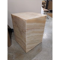 Contemporary Onyx Stone End Table