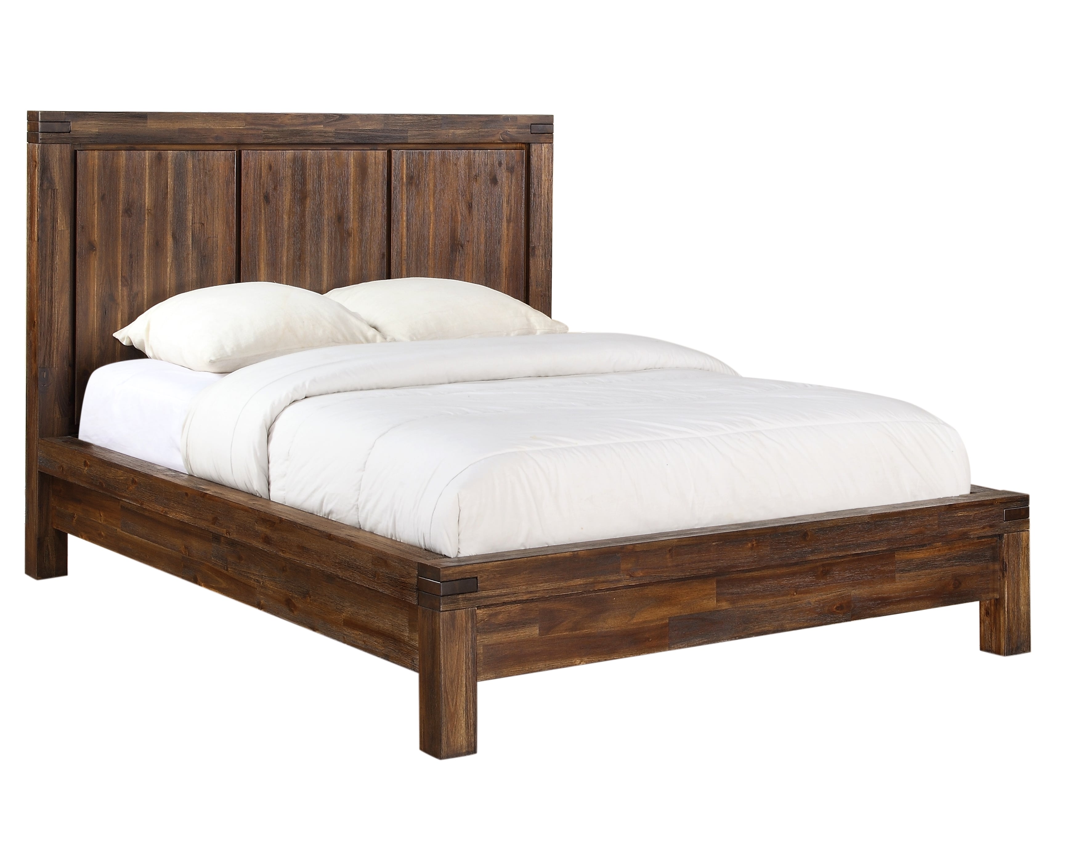 California king wood platform bed discount