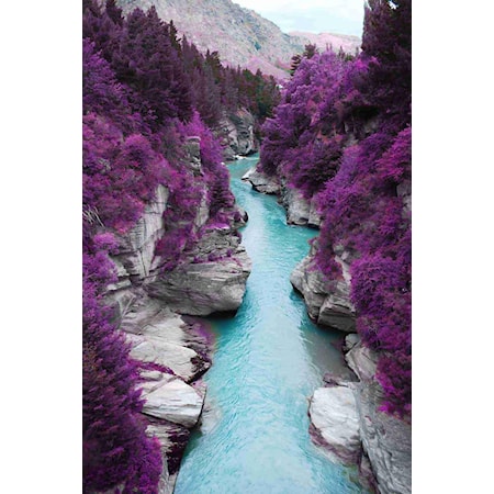 SERENE RIVER FLOATING | TEMPERED GLASS W/ FOIL WALL ART