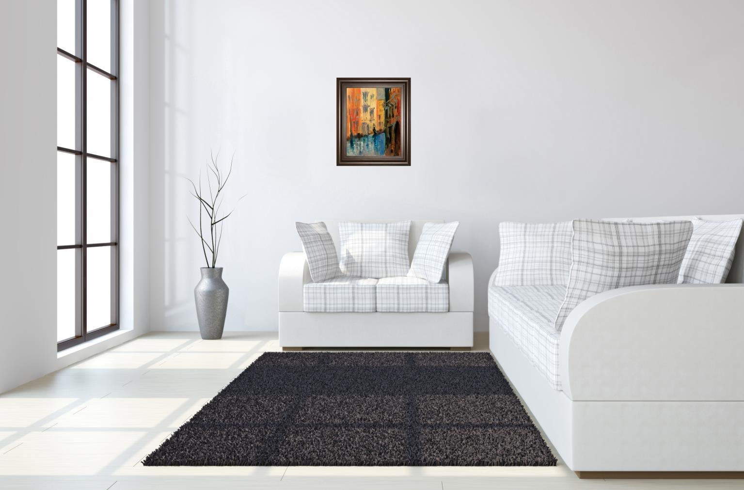 Classy Living Oil Painting 22X26 Framed Print