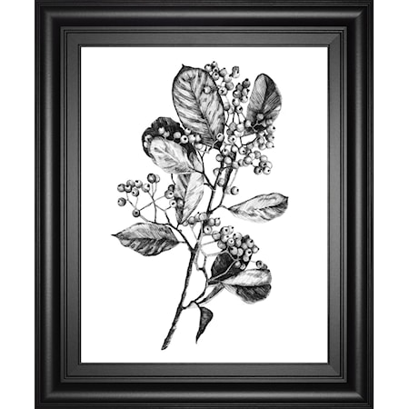 BLACK/WHITE FLOWER 22X26 WALL ART |