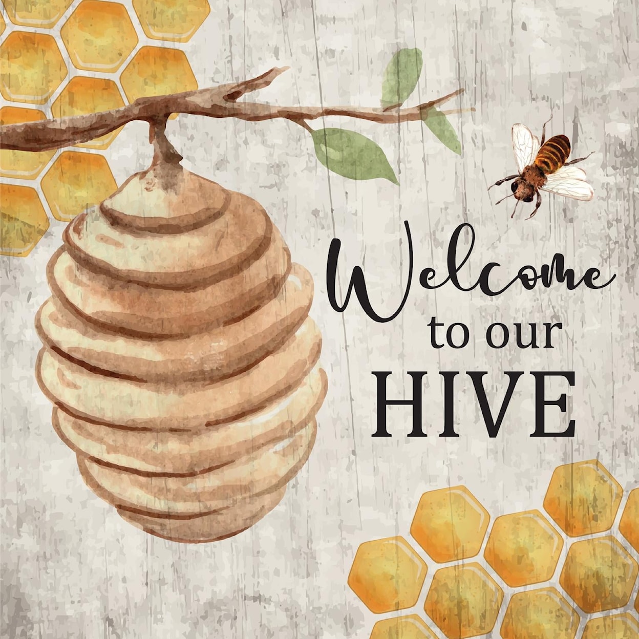 Classy Art Classy Art WELCOME TO THE HIVE 50X50 CANVAS | .