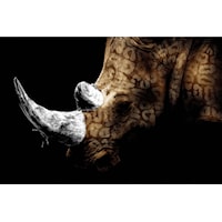 ENDANGERED RHINO | GLASS PICTURE WITH FOIL