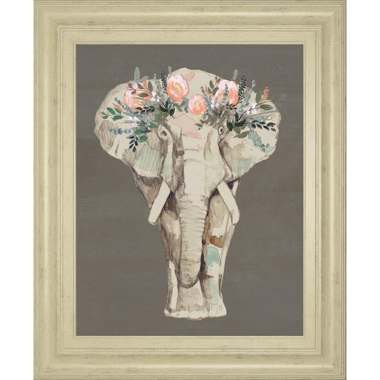 Classy Art Classy Art FLOWER ELEPHANT 22X26 WALL ART |