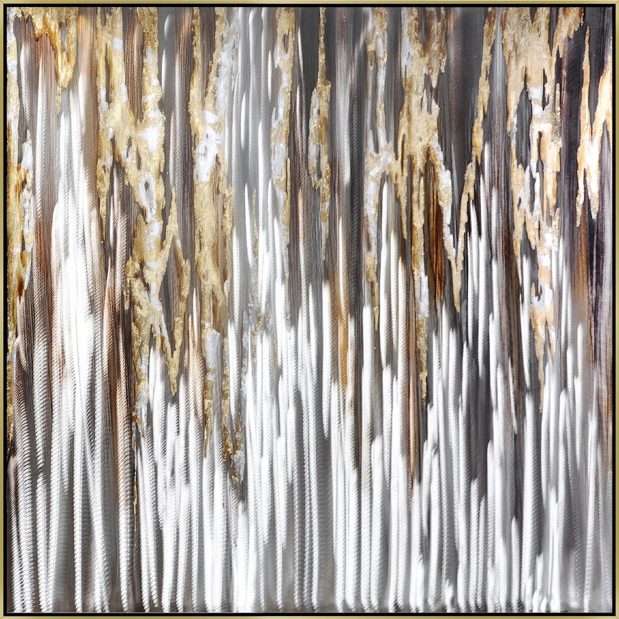 Classy Art Classy Art GOLD DRIPS 39X39 ART |