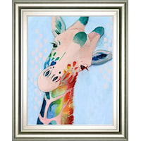 RAINBOW GIRAFFE 22X26 WALL ART |