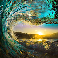 50X50 ROLLING WAVE GLASS ART |