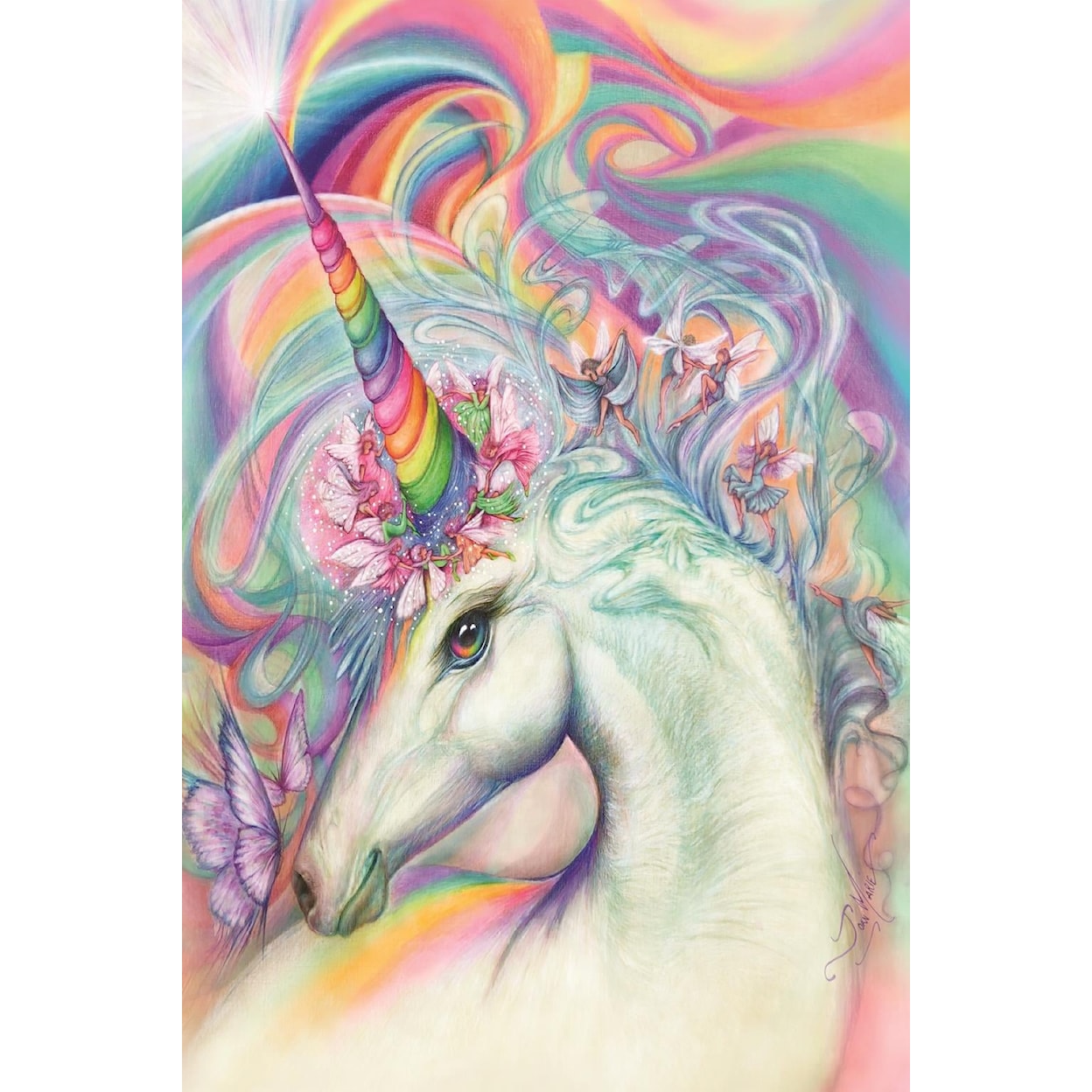 Classy Art Classy Art PSYCHEDELIC UNICORN 45X60 | CANVAS