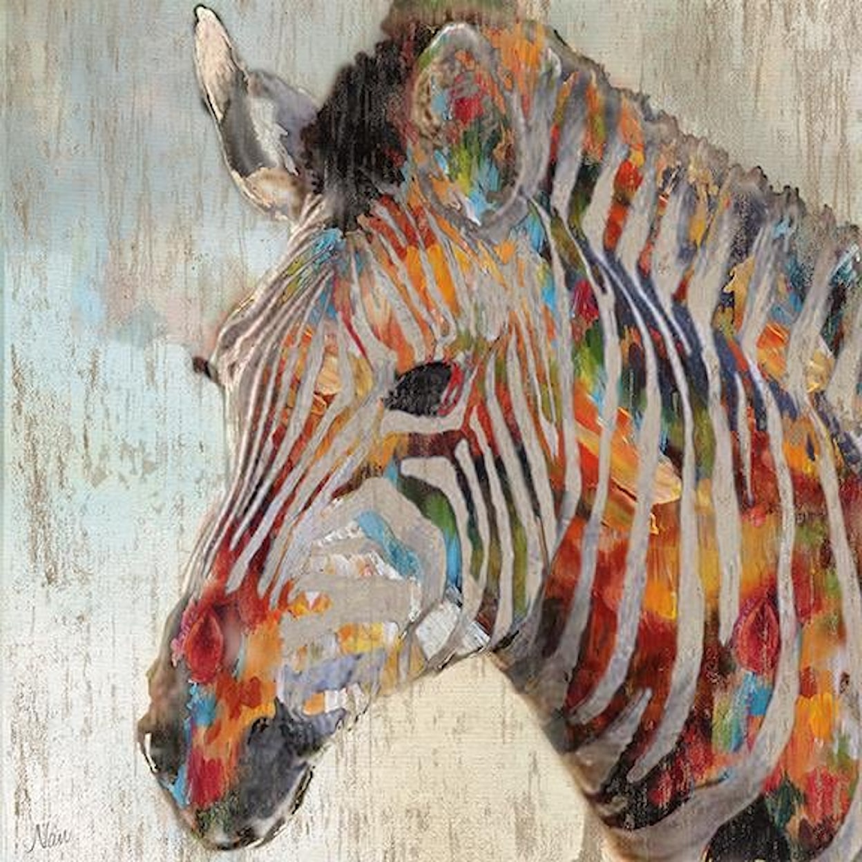 Classy Art Classy Art ART/PAINTED ZEBRA 45X60 CANVAS | .