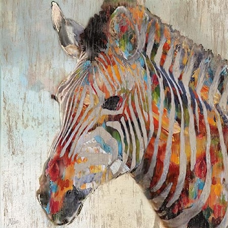 ART/PAINTED ZEBRA 45X60 CANVAS | .