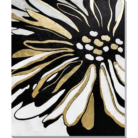 BLACK GOLD FLOWER 39X47 ART | .