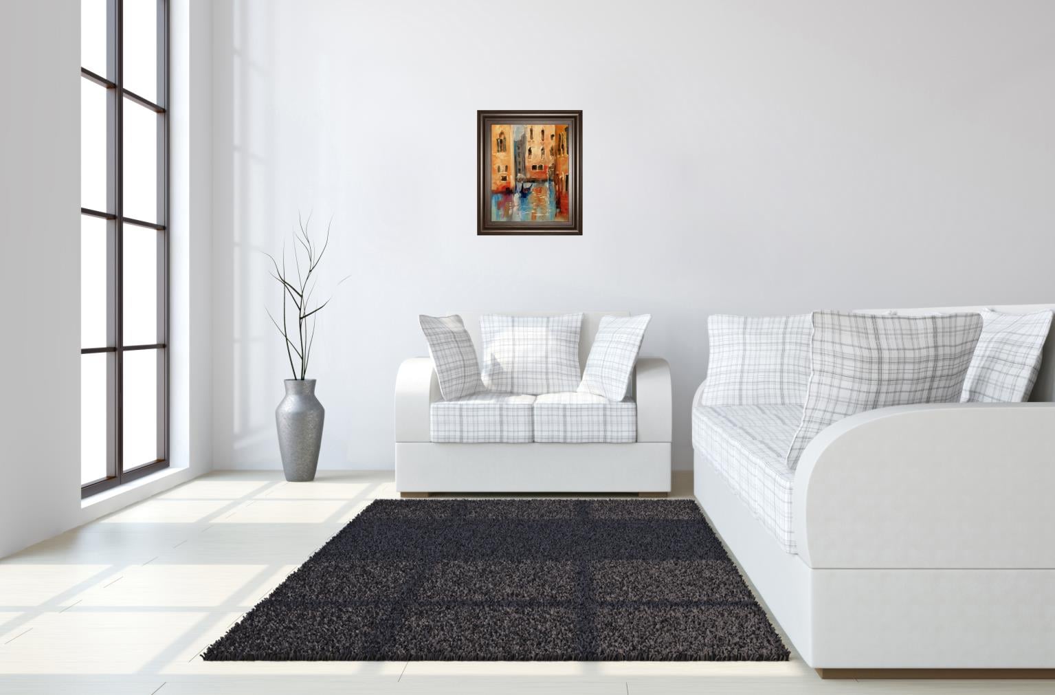Classy Living Oil Painting 22X26 Framed Print