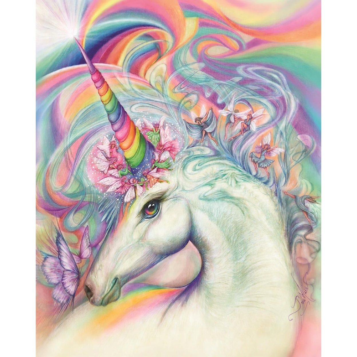 Classy Art Classy Art SMALL PSYCHEDELIC UNICORN 16X20 |