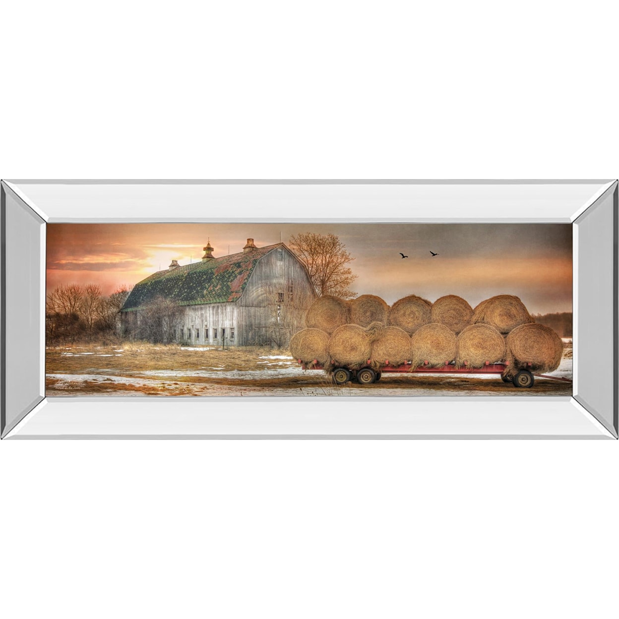 Classy Art Classy Art Mirrored Frame Art 18x42