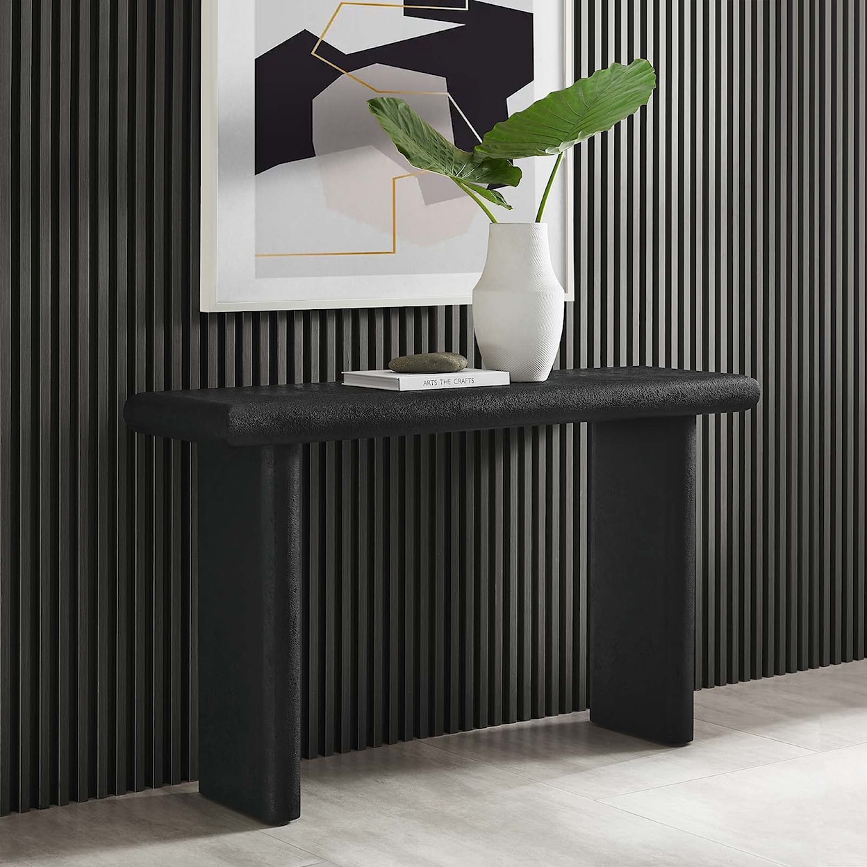 Modway Relic Relic Concrete Textured Console Table