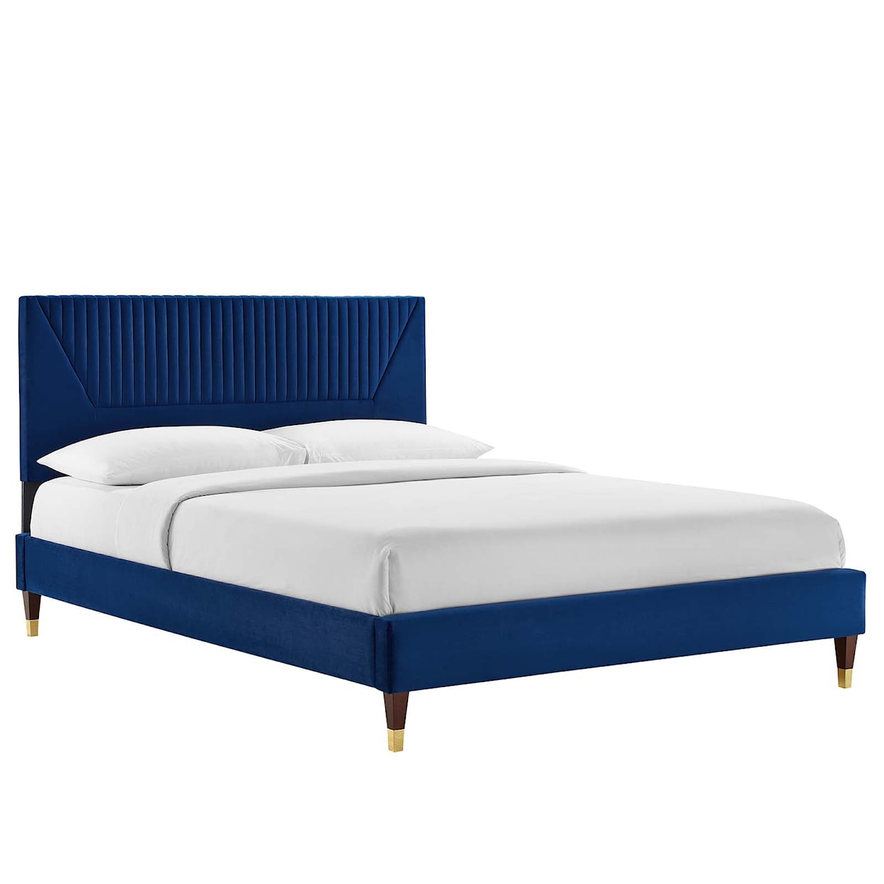 Modway Yasmine Yasmine Channel Velvet King Platform Bed