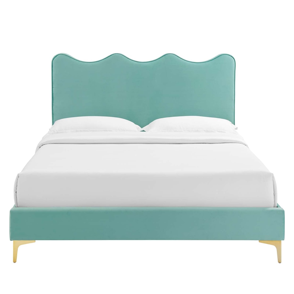 Modway Current Current Velvet Twin Platform Bed