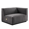 Modway Conjure Velvet 5-Piece Sectional