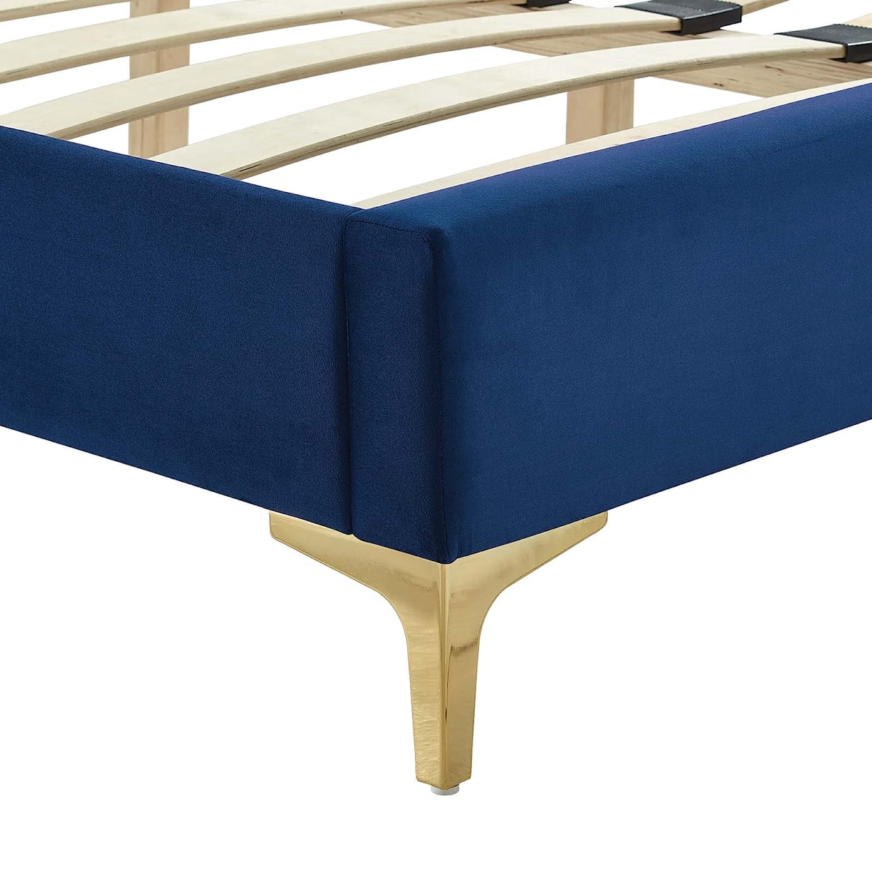 Modway Leah Leah Chevron Velvet Full Platform Bed