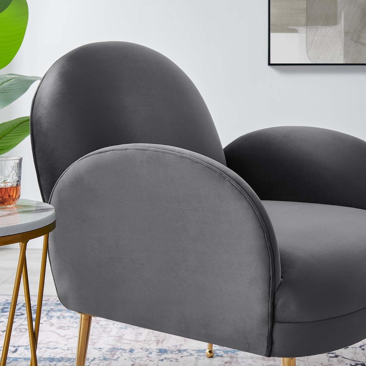 Modway Transcend Transcend Velvet Armchair