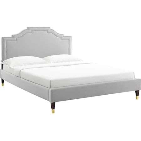 Adelaide Velvet Full Platform Bed