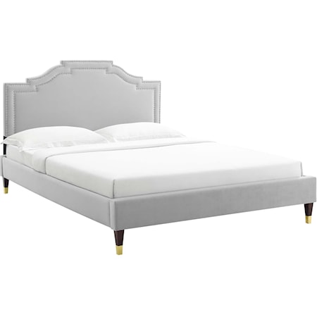 Adelaide Velvet Twin Platform Bed