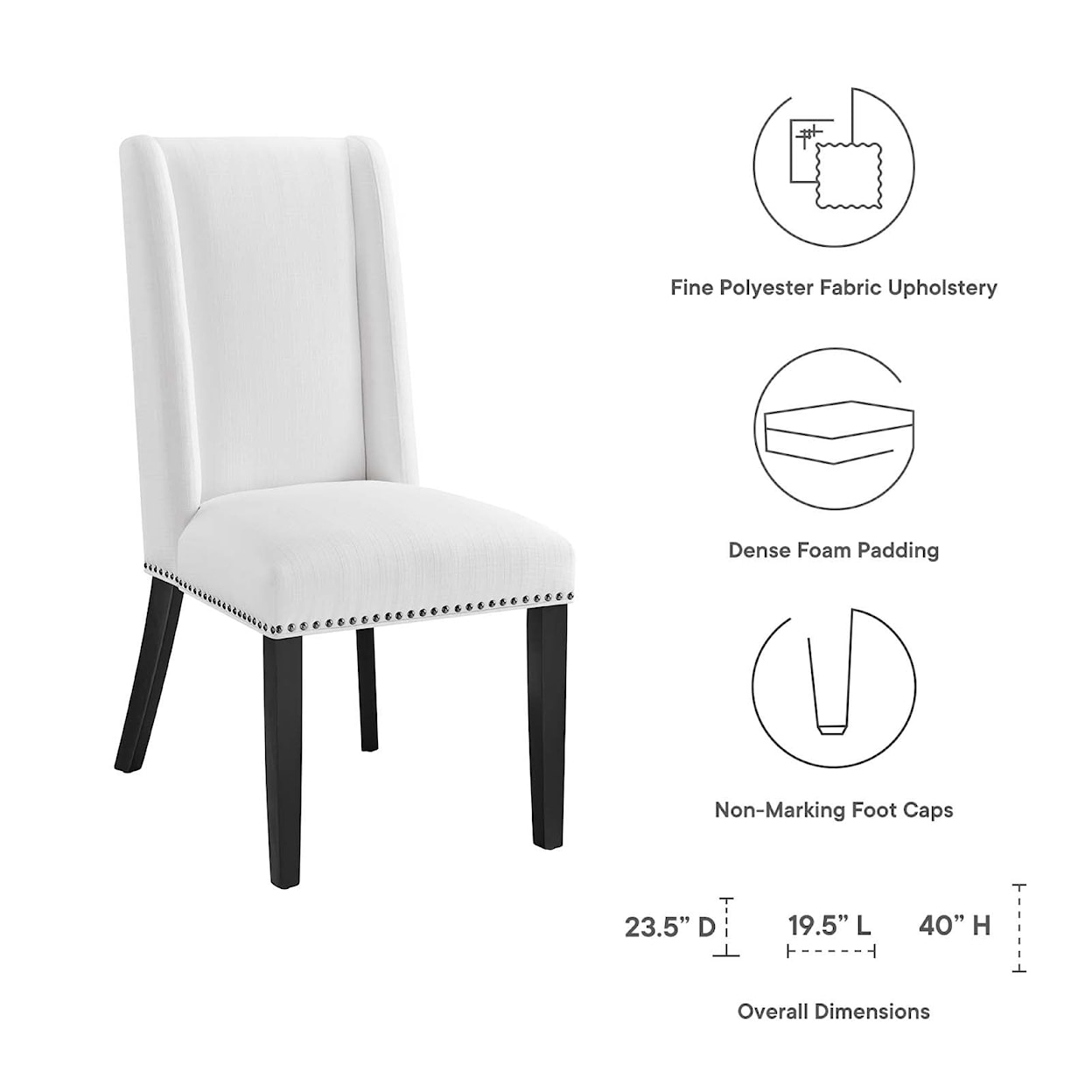 Modway Baron Baron Fabric Dining Chair