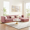 Modway Sanguine 4-Piece Modular Sectional Sofa