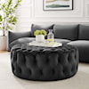 Modway Amour Amour Button Large Round Velvet Ottoman