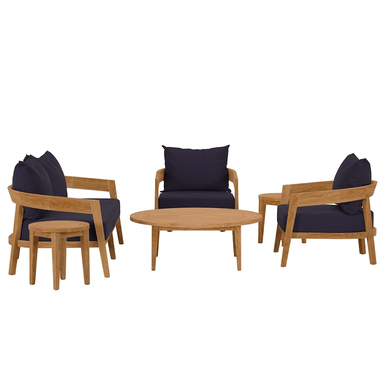 Modway Brisbane 6-Piece Patio Outdoor Patio Set