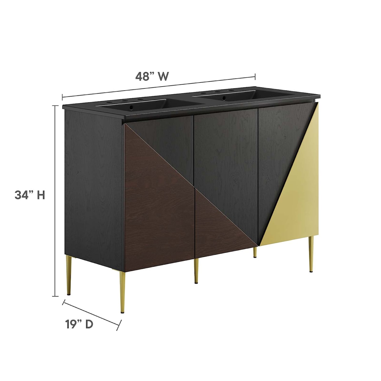 Modway Alchemist Alchemist 48" Double Sink Bathroom Vanity