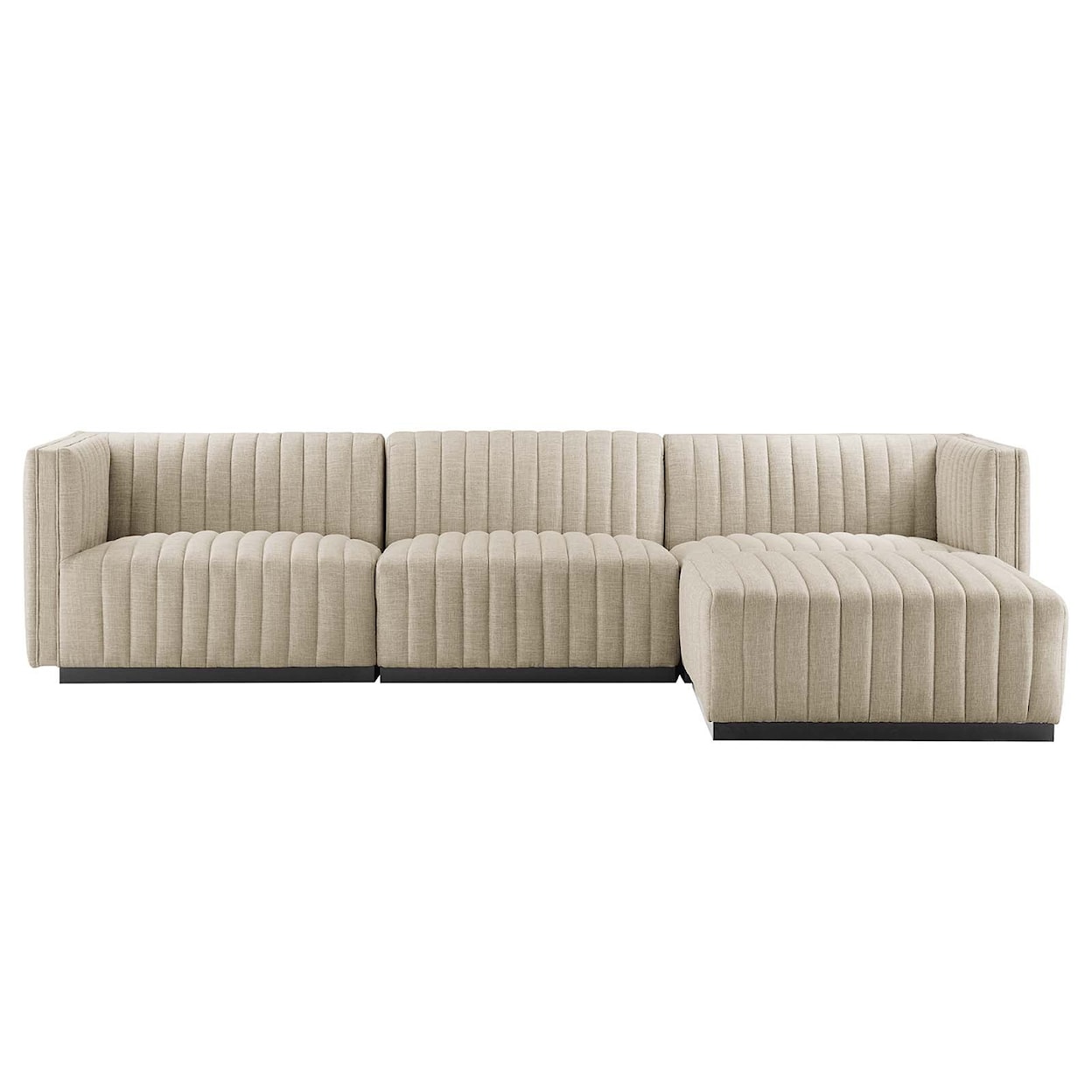 Modway Conjure Fabric 4-Piece Sectional Sofa