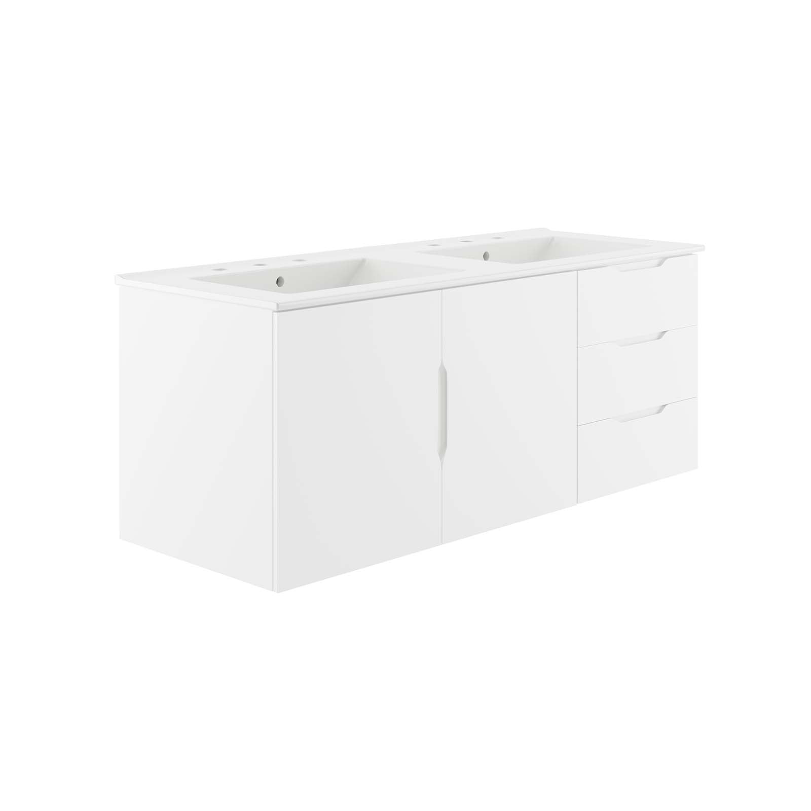 Modway Vitality EEI5785WHIWHI Vitality 48" Double Sink Bathroom Vanity Value City Furniture