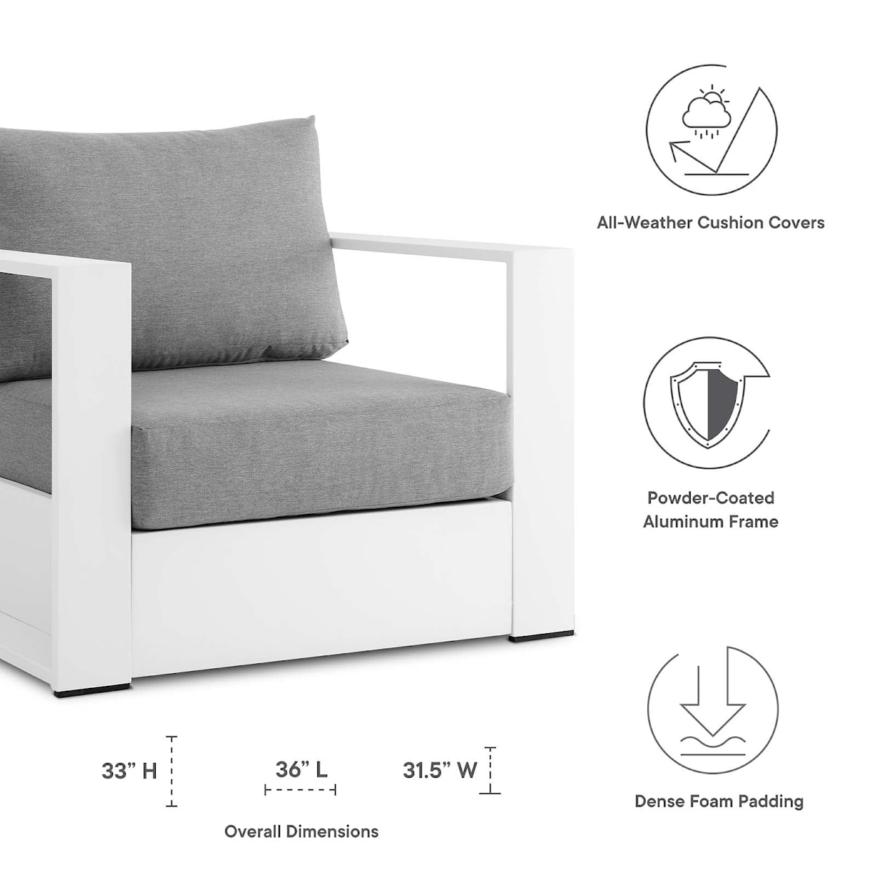 Modway Tahoe Tahoe Outdoor  2-Piece Armchair Set