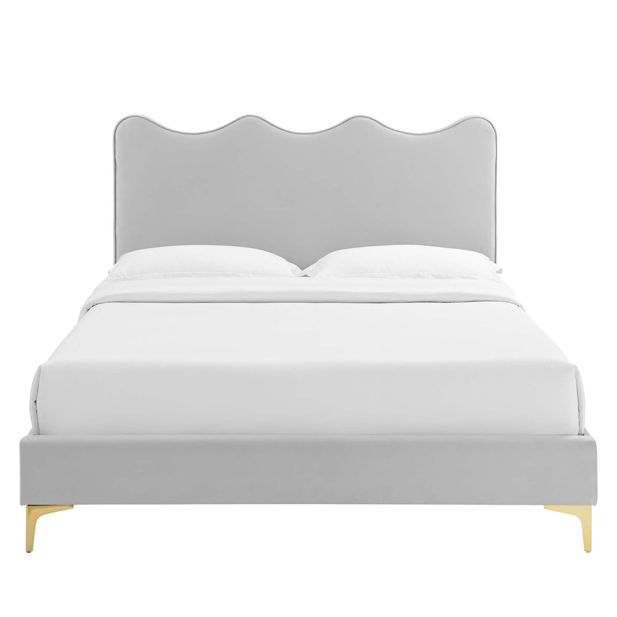 Modway Current Current Velvet King Platform Bed