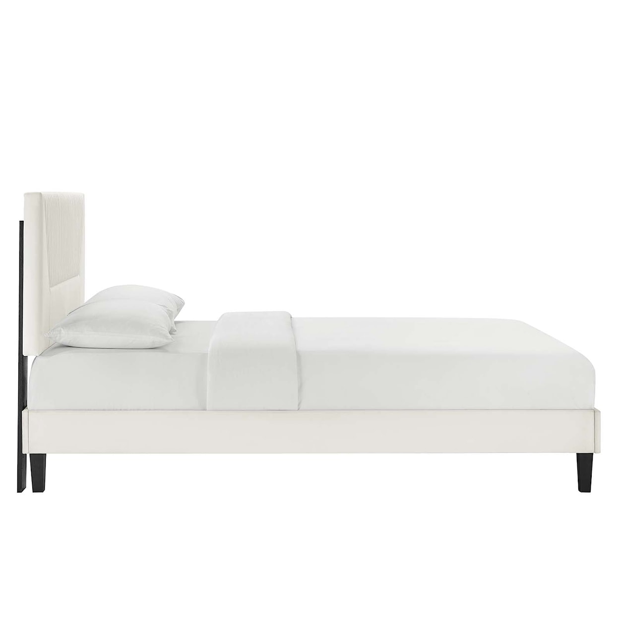 Modway Yasmine Yasmine Channel Velvet Twin Platform Bed