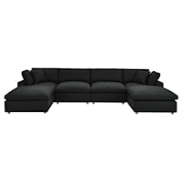 Commix Down Filled Overstuffed 6-Piece Sectional Sofa