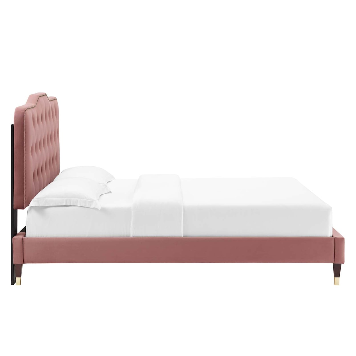 Modway Amber Amber Velvet Queen Platform Bed