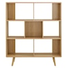 Modway Transmit Transmit 7 Shelf Wood Grain Bookcase